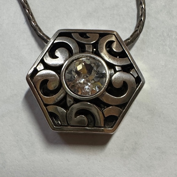Brighton deco collection Swarovski solitaire reversible hexagon  Necklace - Picture 4 of 4